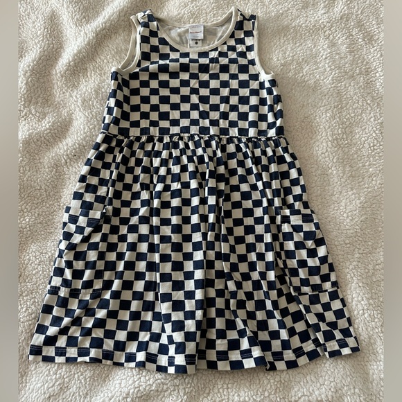 Hanna Andersson Navy Checkered Dress - Picture 1 of 5